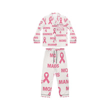Load image into Gallery viewer, Breast Cancer Awareness Satin Pajamas, Cozy Sleepwear, Gift for Mothers, Self-Care Lounge Set, Pink Ribbon PJs, Support Mom