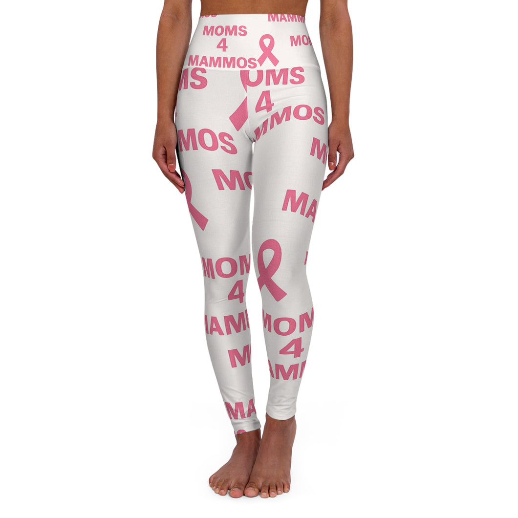Breast Cancer Awareness Yoga Leggings, High Waisted Fitness Leggings, Pink Ribbon Workout Pants, Supportive Activewear for Moms, [...]
